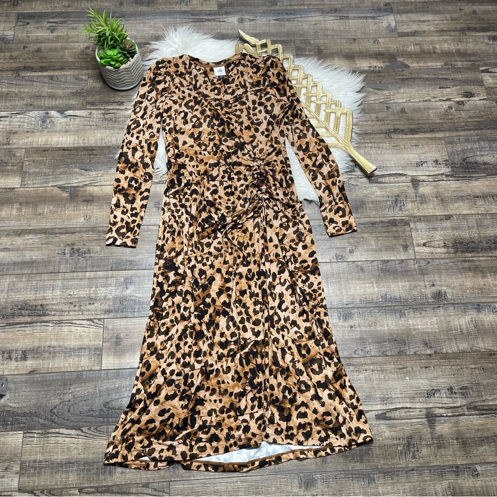 CAbi Selma Cheetah Midi Dress